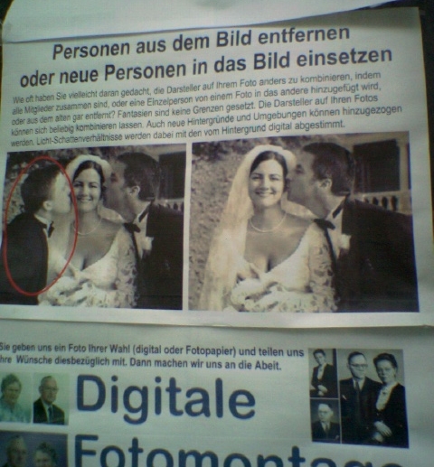 vertuschen bildbearbeitung braut foto dreier hochzeit 