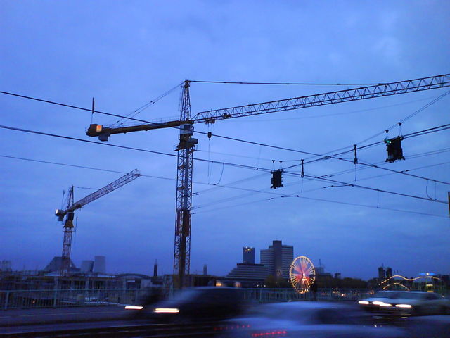 Kranstadt K�ln k�ln kirmes kran severinsbr�cke 