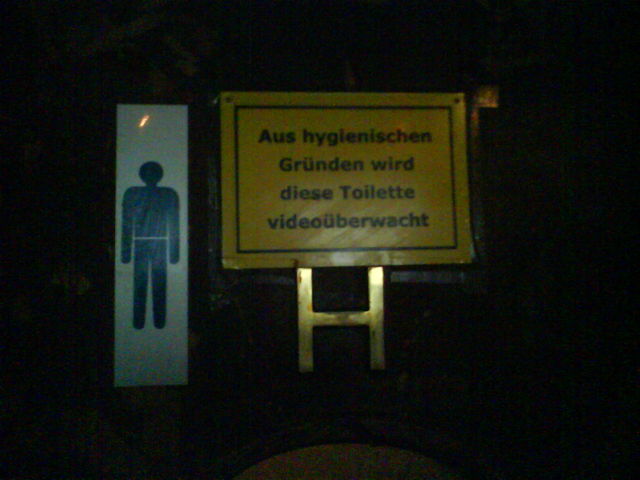 Hygiene geht vor... scherz ubiersch�nke karneval aufkleber video�berwachung 