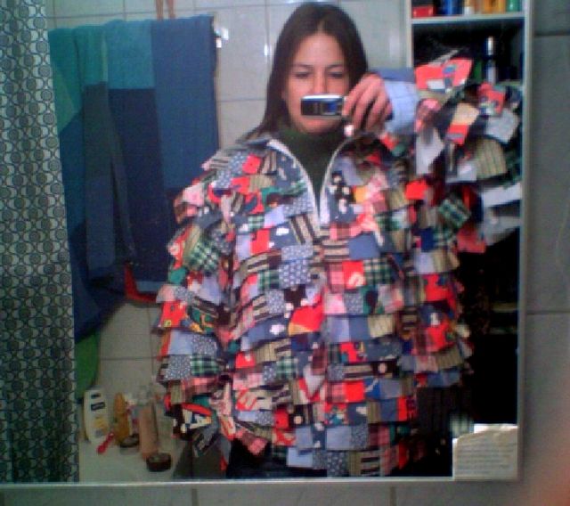 mein leben ist fernsehen, fu�ball und flicken flicken lappeclown karneval clown kost�m bunt lappenclown 