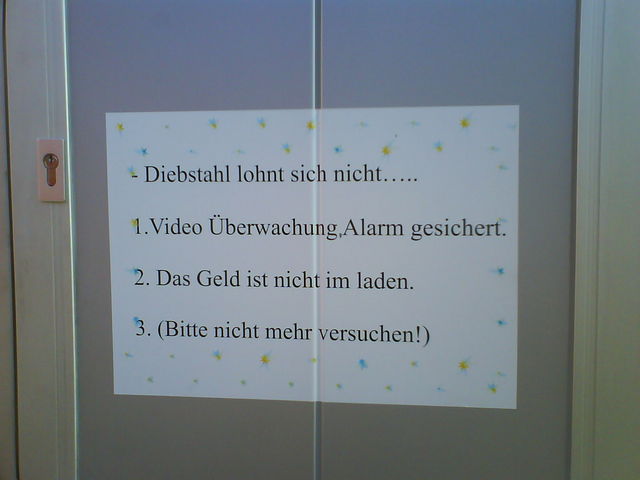 Freundliche Bitte... marsdorf pommesbude k�ln diebstahl hinweis mediamarkt 