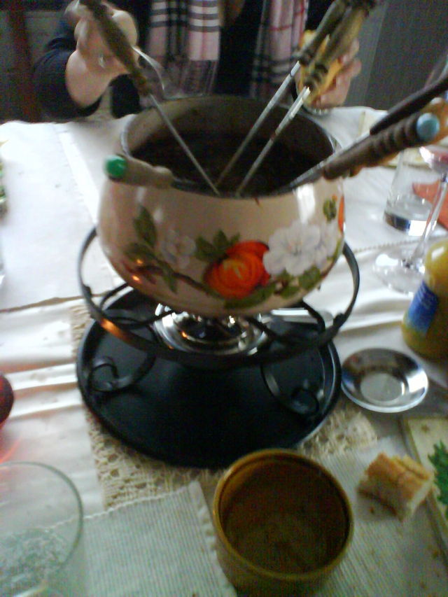 Fondue!!! fondue fleisch weihnachten lecker fressen homburg saarland 