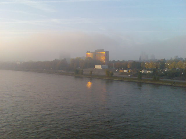 Rheinromatik k�ln nebel rhein sonnenaufgang 