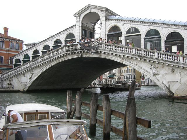 Rialtobrcke canale rialto brcke italien touristen 