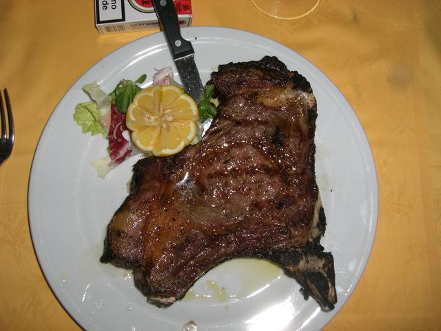 Steak di Buffalo bffel essen zitrone messer steak 