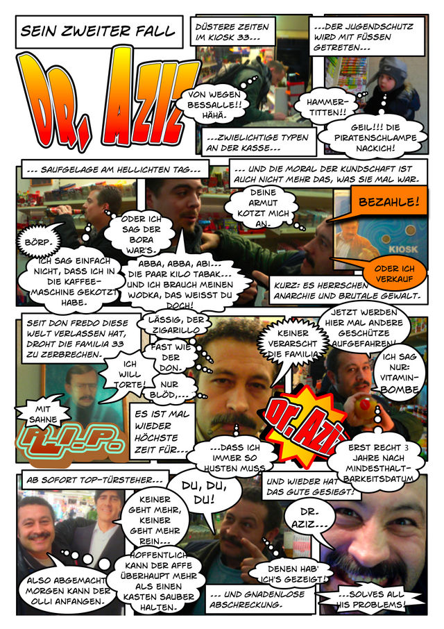 dr. aziz - zweiter fall b�dchen comic kiosk aziz kiosk_33 p�nzli vincent christian alfred harry 