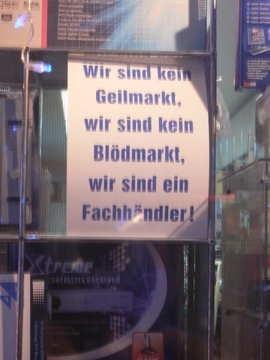 kollektiv fachhandel statement geil werbung laden bl�d billig 