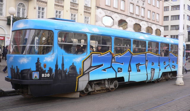 vorbildlich stra�enbahn bahn grafitti stadt tram zagreb 