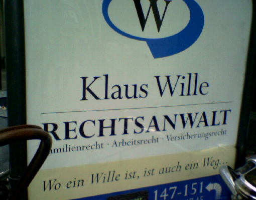 auergewhnlich platter wortwitz anwalt wille wortwitz namen werbung rechtsanwalt 