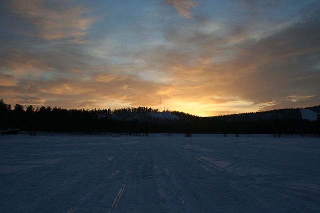 Sonnenuntergang bei Kiruna kiruna sonnenuntergang schweden nordkap2008 
