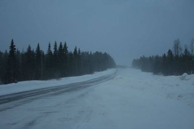 Verwehungen verwehung schnee strasse wind sturm nordkap2008 