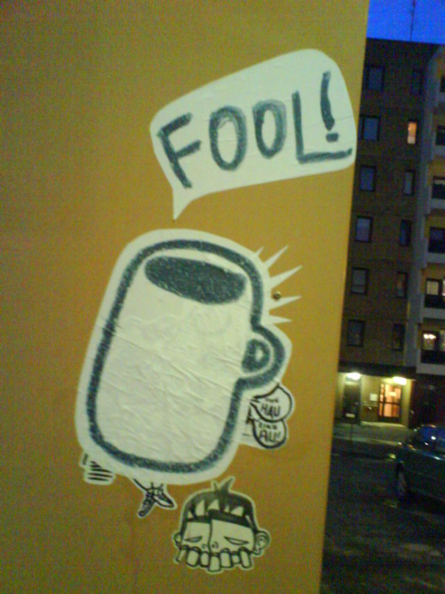 Streetart in Helsinki fool streetart nordkap2008 finnland helsinki 