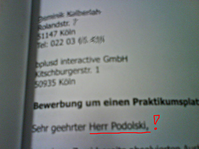 herr podolski porz podolski poldi bewerbung 