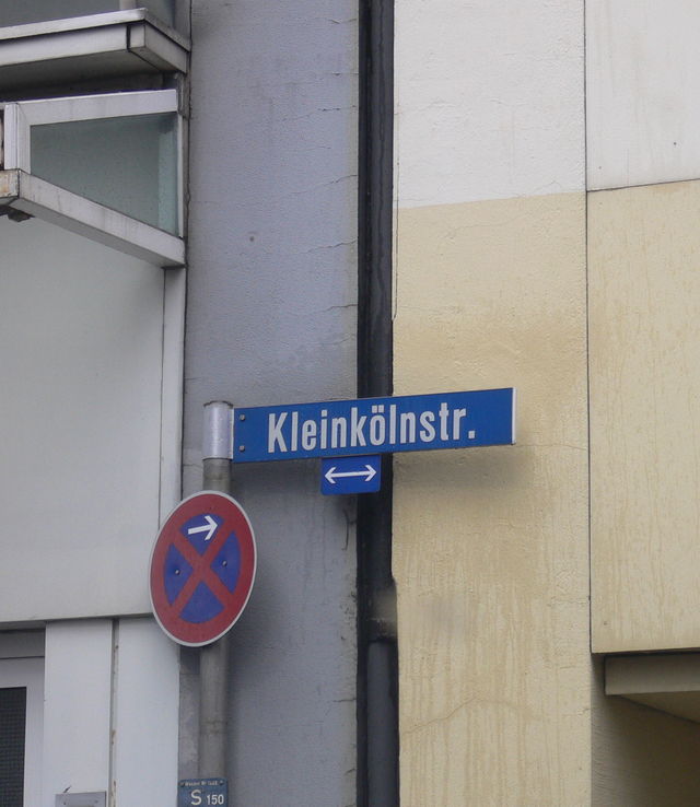 na also kleinkln straenschild straenname aachen 