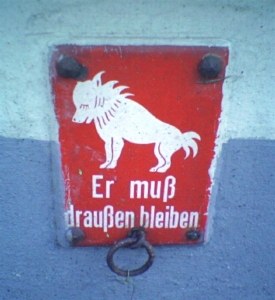 heul doch traurig hund verbot drauen 