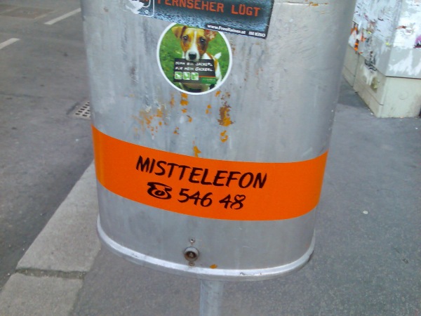 mist, telefon! hotline mist hund telefon mlleimer wien 