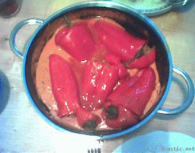 legger essen gef�llt hackfleisch paprika sosse 