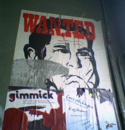 western wanted plakat streetart bush hamburg 