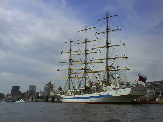 dreimaster russland hafen schiff hamburg segelschiff 