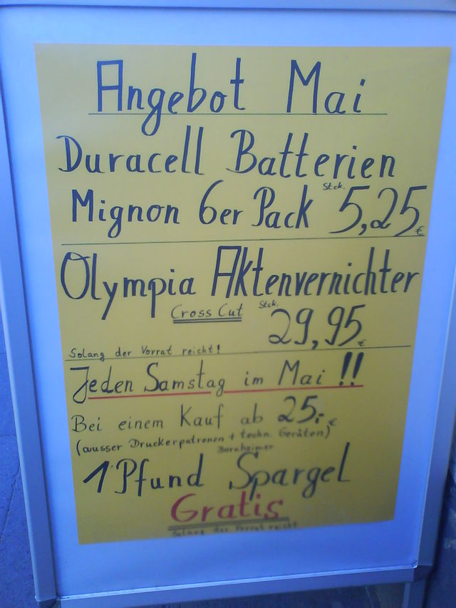 spargel und akten akten b�robedarf spargel ordner werbung angebot 