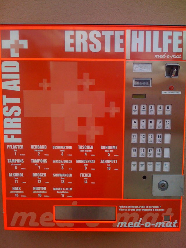 Erste Hilfe medikamente automat m�nchen kultfabrik 