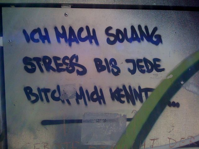 Ansage bitch grafitti mnchen kultfabrik 