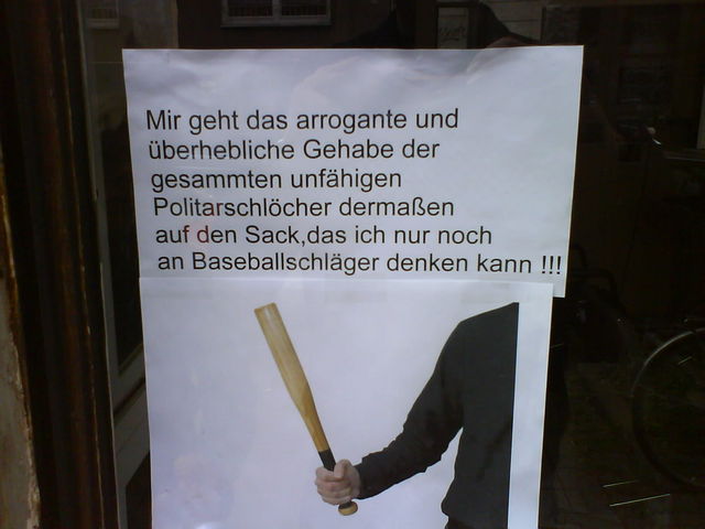 baseballschlger baseballschlger politarschlscher 