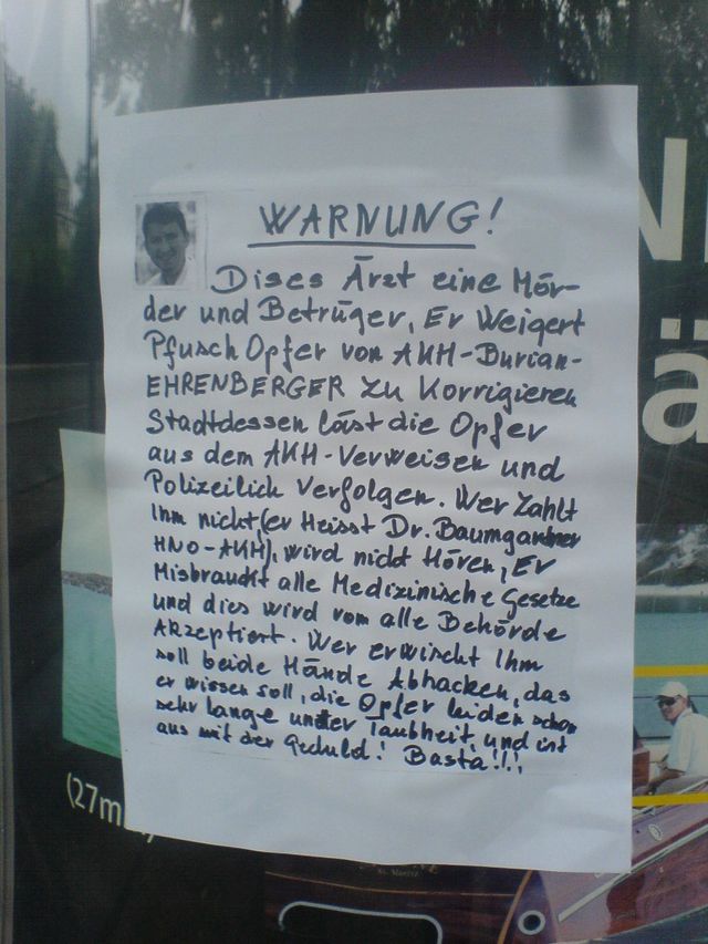 H�nde ab! pfusch arzt wien h�nde ab 2008 