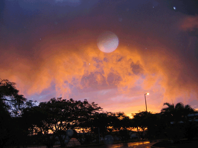 Himmel in Kuba wolken abend leuchten 