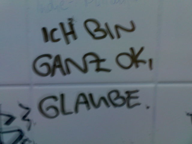 glaube ok klo glaube bahndirektion 