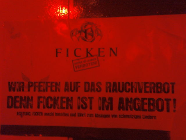 ficken an der theke rauchverbot werbung ficken angebot hamburg reeperbahn 