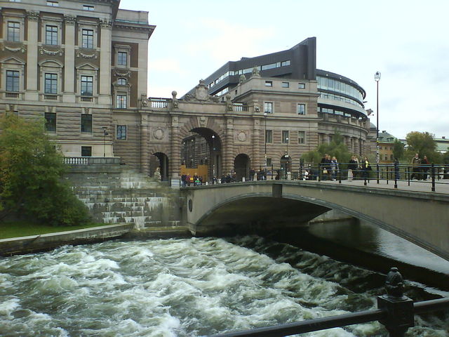 Wasserfall... wasser parlament stockholm stockholm2008 