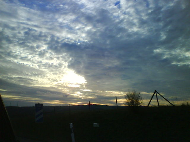 Wolkendecke autobahn himmel wolken homburg 