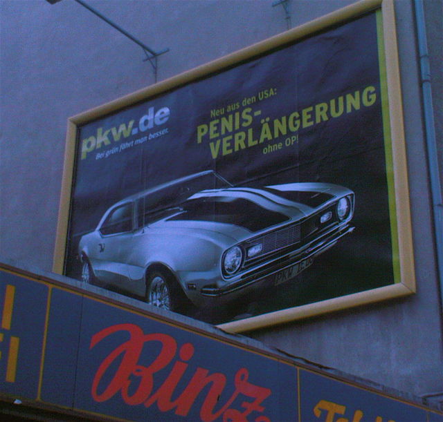 ersatzteil penisverlngerung pkw auto werbung autos penis 