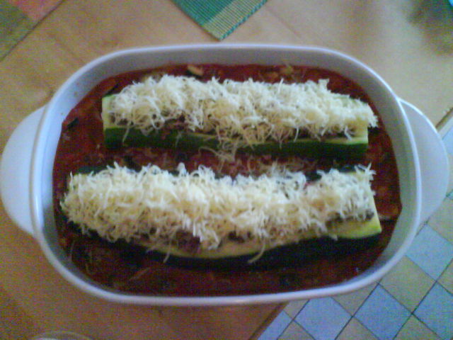 zuchinis, gefüllte zuchini käse 3000 hackfleisch essen 