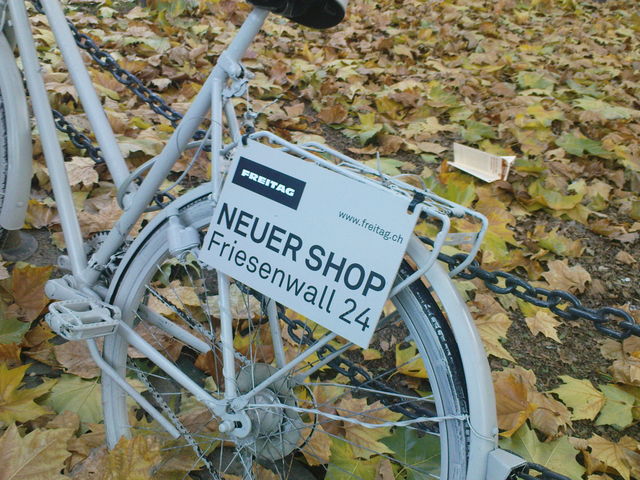 aha, ach so freitagtaschen fahrrad werbung 