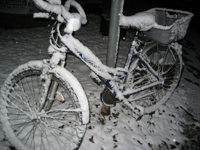 more schnee fahrrad schnee wei 
