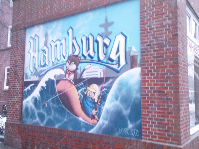 fischkopp fischer grafitti katze hafen angler graffitti graffiti hamburg dulsberg 