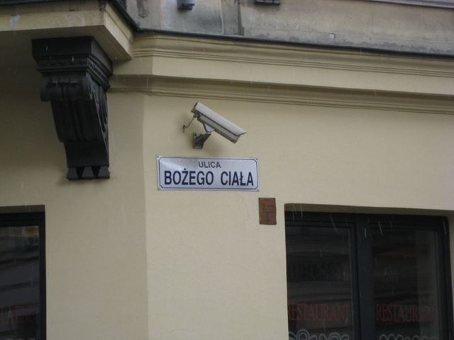 kamera christi cctv kazimierz leib �berwachungskamera gott stra�e polen kamera krakau christus 