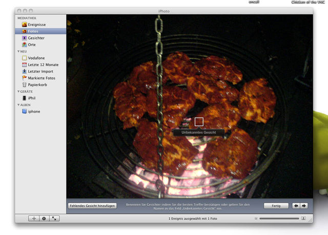 wtf? iphoto fleisch gesicht grillen jesus 