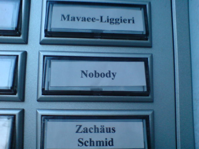 my name is... nobody name klingelschild klingel 