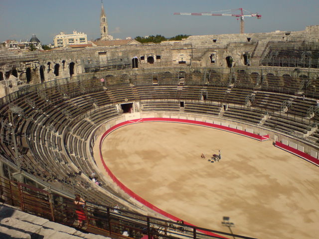 arena in nimes arena stierkampf frankreich nimes 