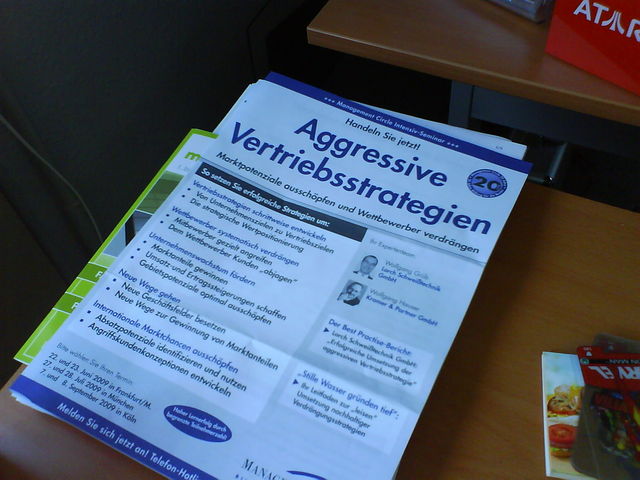 ich mache ihnen ein angebot... sales salesistkrieg aggro brosch�re 