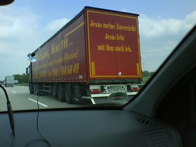 christentruck autobahn christen jesus lkw 