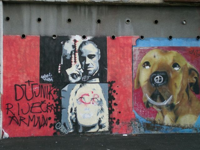 hund hund streetart mafia kroatien graffiti rijeka 
