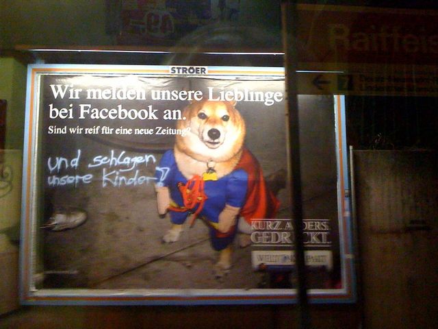 facebookkinder facebook kinder plakat werbung zeitung schlagen 