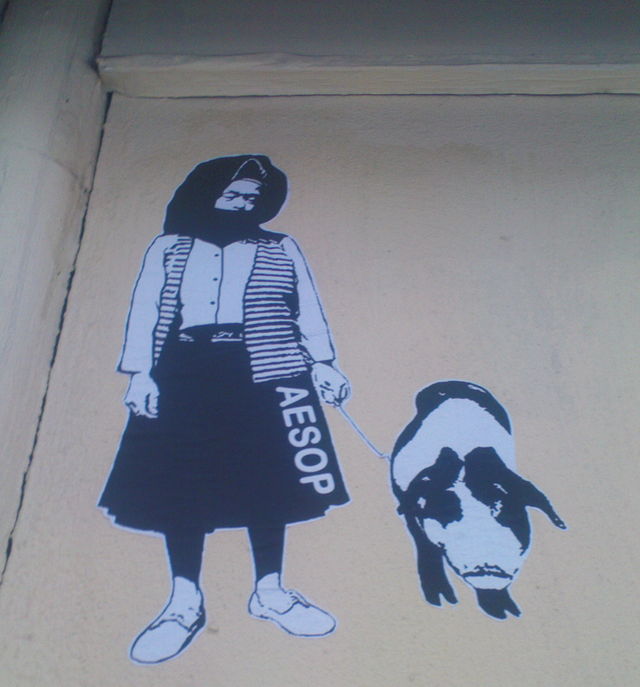aesop schwein streetart 