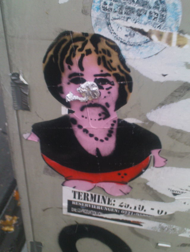 merkel-ferkel merkel streetart 