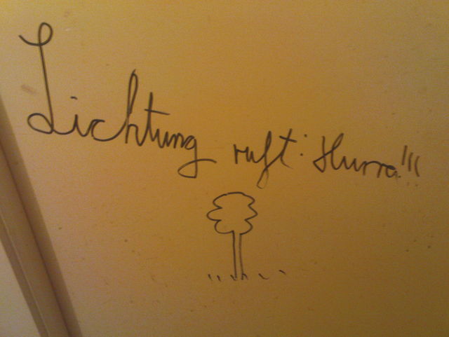 hurra! hurra baum klospr�che lichtung 