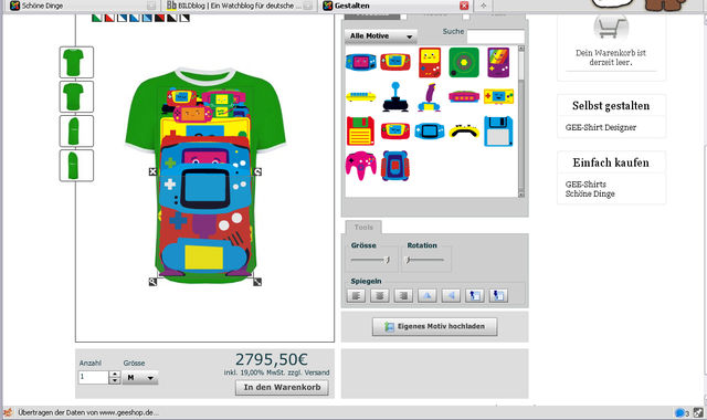 warum nicht mal ein neues t-shirt? Shop schn�ppchen t-shirt gee 